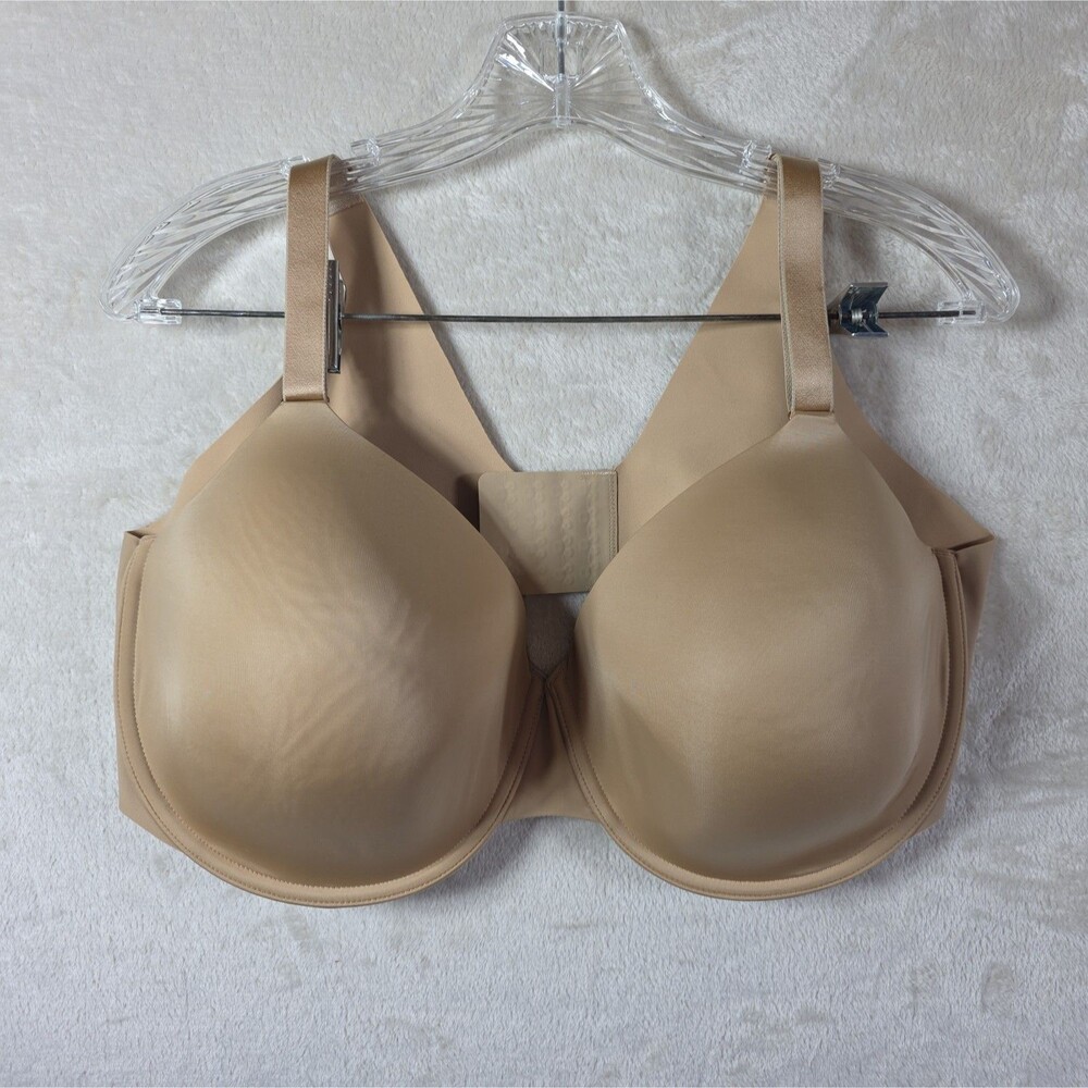 Soma 44DD Vanishing 360 Perfect Coverage Bra Padded Beige Adj Strap Wide Band